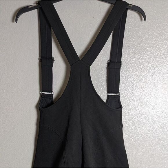 Vintage 90s Roffe Black Wool Blend Bib Ski Stirrup Leggings Pants Women's 10 - Picture 7 of 7